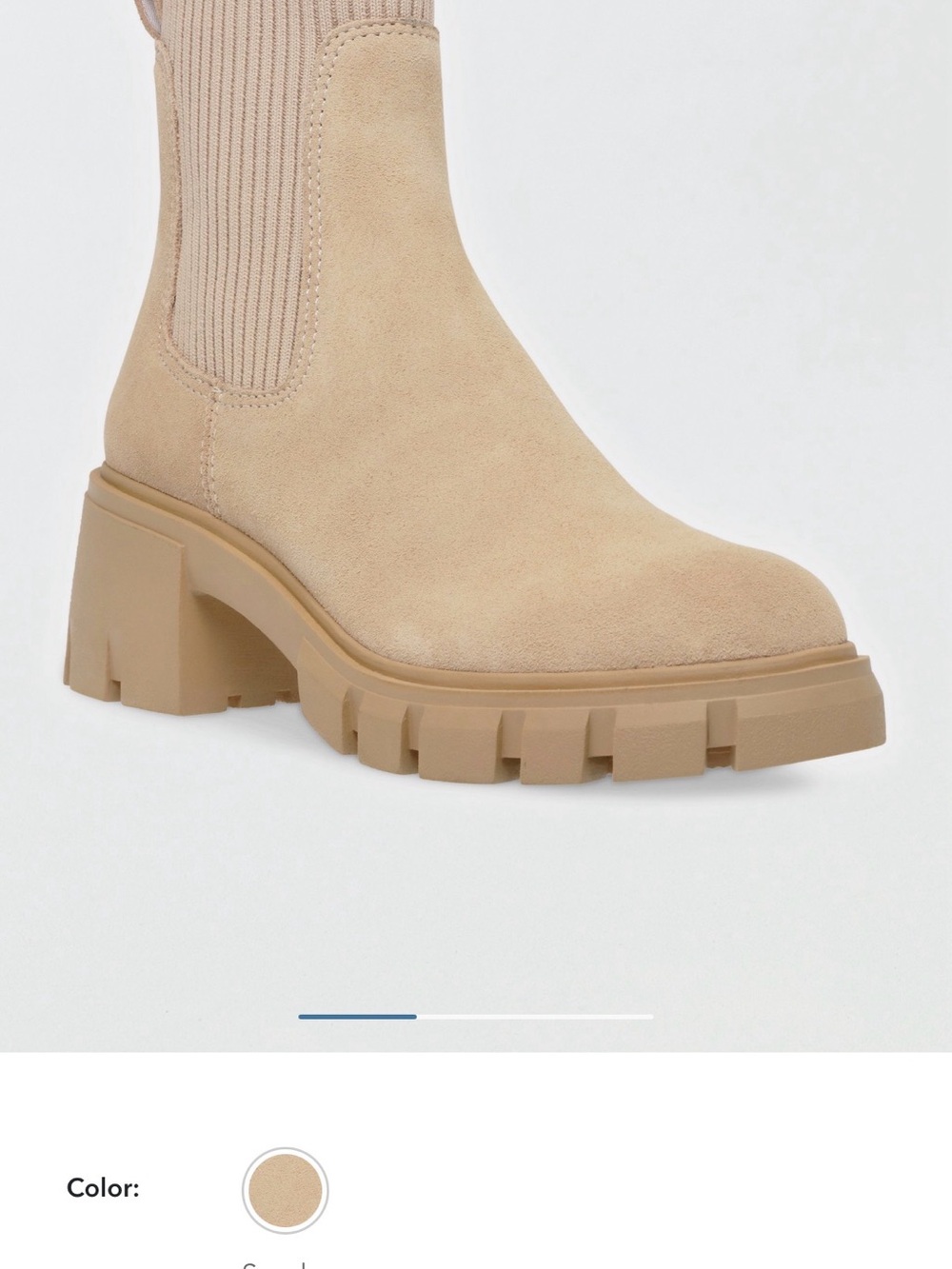 Steve Madden Sand/Tan Chunky Lug Chelsea Boot - Women - Sz 10